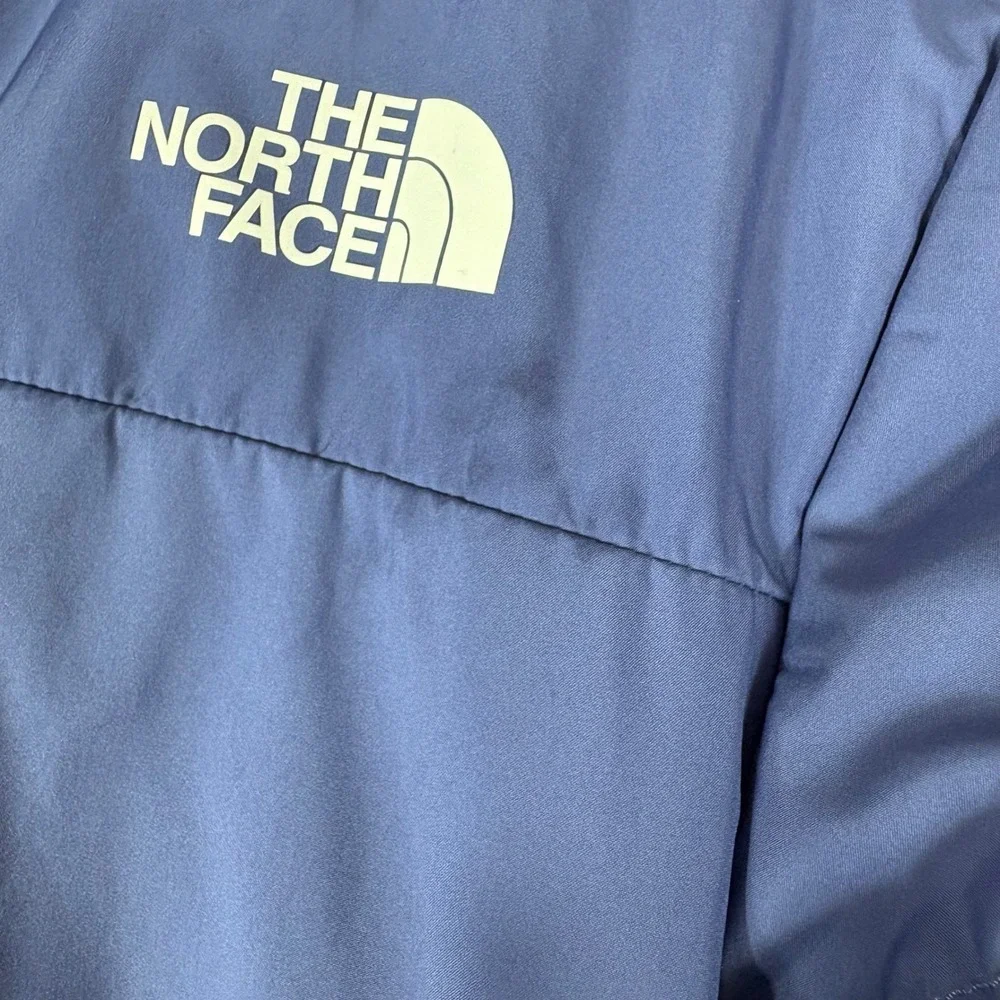 The North Face Girls Reversible Mossbud Swirl Jacket Blue Fleece Size M 10